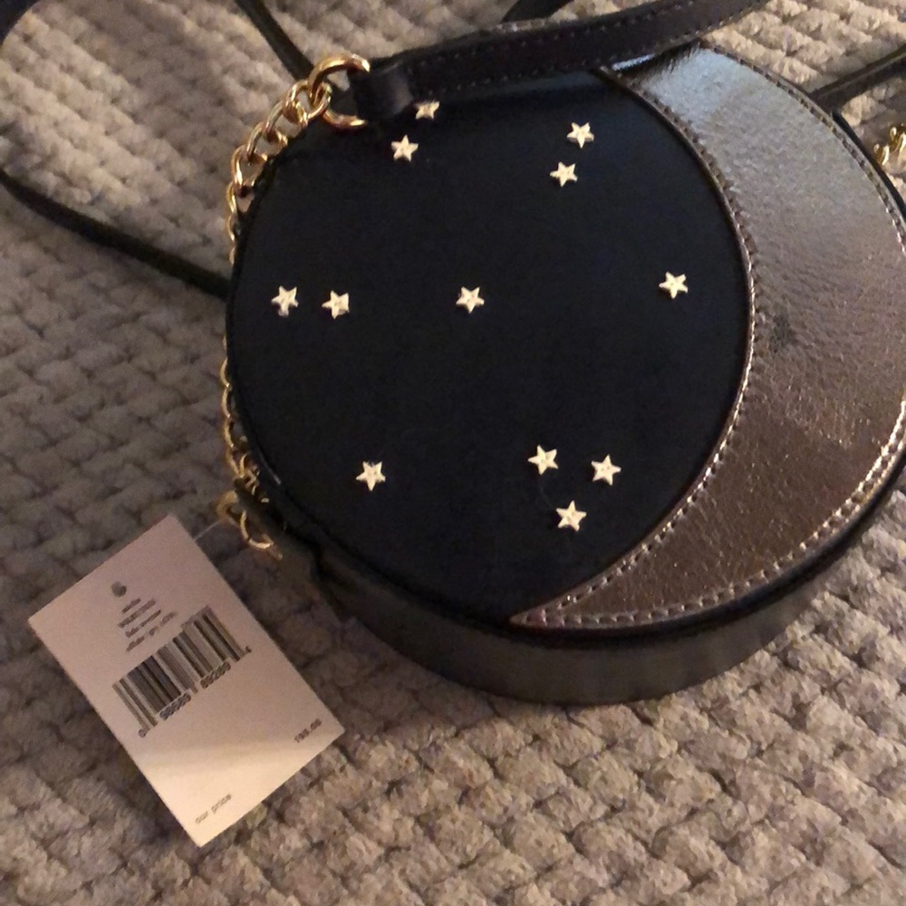 kate spade Black and Metallic Silver Crescent Star Crossbody Bag - Picture 3 of 6